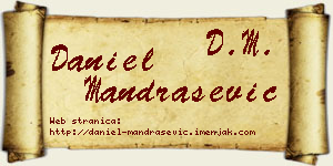 Daniel Mandrašević vizit kartica